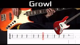 Growl 으르렁 (EXO) - (BASS ONLY) Bass Cover WITH TABS