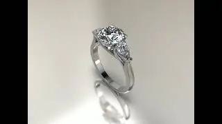Platinum Sophie Crossover Trilogy Engagement Ring | Daniel Christopher Jewellery  dcjewellery.com