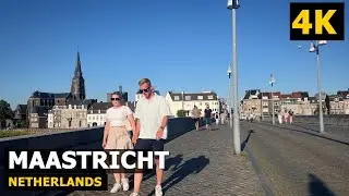[4K] Netherlands, Maastricht  Walking Tour 2024