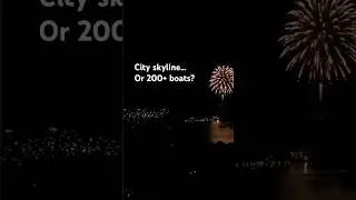 Fireworks by boat on Lake Oconee