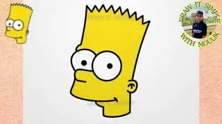How to Draw BART SIMPSON Step by Step | Easy Drawing Tutorial for Kids | Draw It Simple With Moulik