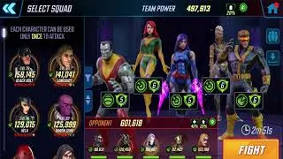 MSF Alliance War: 498k X-Men vs 602k Pymtech w/ 190k Ghost - Marvel Strike Force