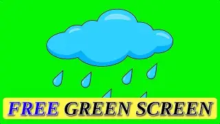 🆓 Free Green Screen 🟢 Chroma key ⛆ CARTOON RAIN CLOUD Effect Animation ❌ NO COPYRIGHT &copy;️ 2024