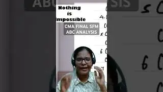 CMA FINAL SFM ABC ANALYSIS #cmafinalclasses #cmainter #cma #cmafinals