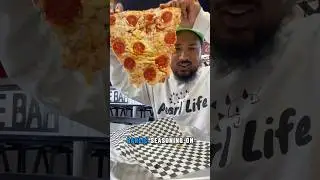 A 14 INCH Pizza Slice ! 🤯🔥🔥 #shorts #foodie #mukbang