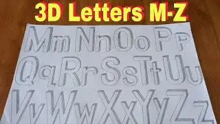 HOW TO DRAW 3D LETTERS M-Z using pencil | devdevs simple crafts