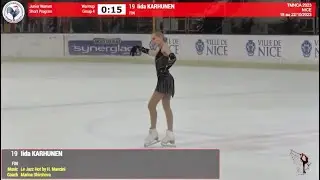 Iida KARHUNEN FIN SP 2023 Trophée Metropole Nice Côte d'Azur (Jr)