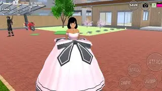  How to Make New Elegant soft tea pink dress in Sakura School Simulator ✨