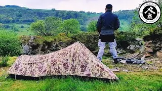 Abandoned Quarry Camping | Heavy Rain | No Sleeping Bag ???