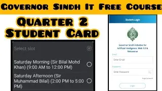 Quarter 2 Student Card | Governor Sindh IT Initiative Governor Sindh