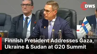 FULL POWERFUL SPEECH: Finnish President Addresses Gaza, Ukraine & Sudan at G20 Summit | AC1E