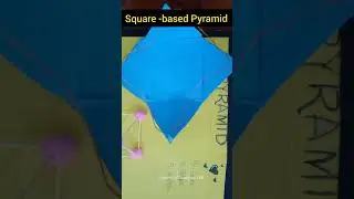Net of Square-based pyramid 3-D solid shapes #shorts #maths #cambridge #education #youtubeshorts
