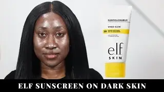 elf SUNTOUCHABLE Whoa Glow SPF 30 Sunscreen on Dark Skin | ​⁠​⁠@TamunoAbbey