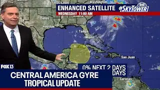 Area of low pressure over Central America