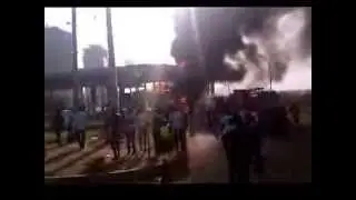 NNPC MEGA STATION FIRE OUTBREAK ( VIDEO 1)