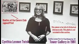 John Lennon's Ex-Wife Cynthia Lennon Rare BEATLES Cavern Club Print Signed