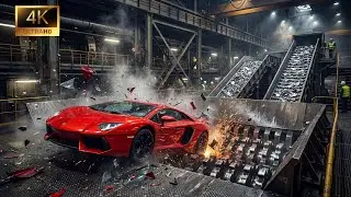 How Giant Shredders Devour Cars and Produce Clean Metal (FULL PROCESS)