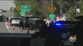 Standoff Underway With Man Who May Have Fired On CHP Officers Near 605 Freeway In Los Alamitos