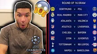 INSANE MATCHUPS! CHAMPIONS LEAGUE ROUND OF 16 DRAW | REACTION (UCL Round of 16 Draw)