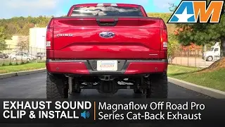 F150 5.0L Magnaflow Off-Road Pro Series Cat-Back Exhaust Sound Clip & Install 2015-2017