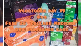 Vlogtober day 19 cvs free 25 dollars OTC INSURANCE CARD