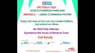 HOW TO PARTITION HARD DISK METHOD 2 USING COMMAND PROMPT
