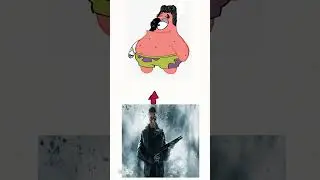 Patrick's transformation#spongebob #art#digitalart #shorts#terminator