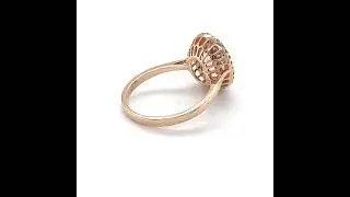 18ct Rose Gold Morganite & Diamond Ring