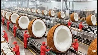 Inside a Coconuts Factory: How Coconuts Are Turned into Delicious Coconut Milk (Full Process)