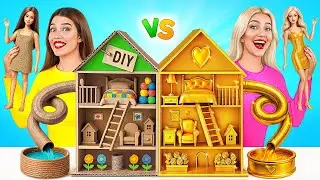 Строим Удивительный Кукольный Домик Дорогой vs Дешевый Челлендж | Смешные Челленджи Super Hyper DO