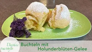Buchteln gefüllt mit Holunder-Apfel-Gelee #holunderblüten #buchteln #holundergelee #süßspeise