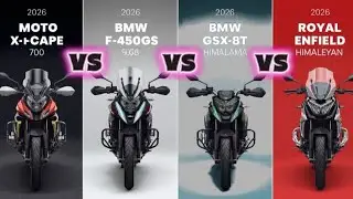 Moto Morini X‑Cape 700 vs BMW F450GS vs Suzuki GSX‑8T vs Royal Enfield Himalayan 750 ! 2026 battle 