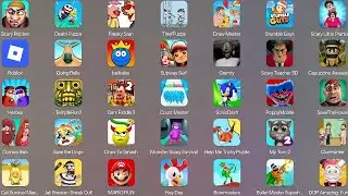 Roblox, Shape-shifting, Save The Dog, Save The Fish, Draw To Smash, Lucky Balls, ScaryLittlePrank
