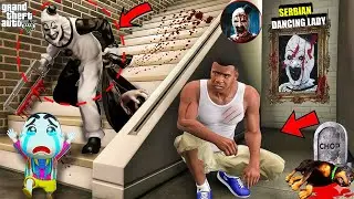 Franklin Protect His House From Serbian Dancing Lady and Save SHINCHAN & CHOP GTA V!