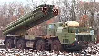 Работа расчета РСЗО Торнадо-С России