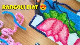 RANGOLI MAT #art #woolenrangoli #wool #rangoli #rangolimat #mat 