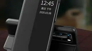 Smart case for Huawei P40 P30 P20 Pro P40 Lite 📌 Clear Window Flip Leather Cover