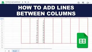 How to add lines between columns in Google Sheets