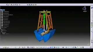 Hydraulic clamshell grab bucket (Tutorial - DMU CATIA)