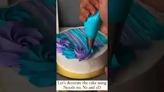Let's Decorate The Cake Using Nozzle No.N1 & N2🎂#cakegallry2k21#shorts#cake#shortfeed#youtubeshorts