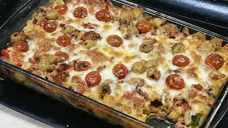 GRATIN DE PÂTES A L'ITALIENNE TRÈS FACILE (CUISINE RAPIDE)