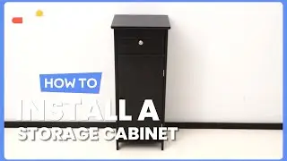 How to Install the Wooden Bathroom Floor Storage Cabinet with Drawer | HW66003 #costway #howto