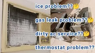 #window ac not cooling??|| Thermostat problem??|| gas leak??|| service??||fan motor??#Technicalvideo