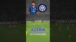 Francesco Acerbi almost scores against Feyenoord!