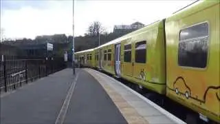 Merseyrail 507017 new livery! at Birkenhead Central 1/3/14