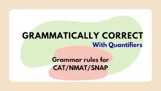 Grammar Rules for CAT/SNAP/NMAT Exam