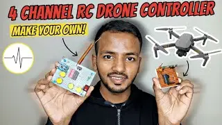 How to make 4 channel RC controller and receiver | ht12e ht12d | diy controller | drone controller