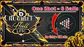 Trying My First Ever match in Crucible's Hall Epic Table 8 Ball Pool | 1 Shot = 6 balls potted 🔥