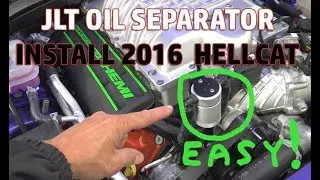 JLT oil catch can install in an 2016 Hellcat Charger