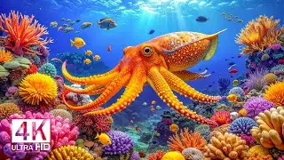 Аквариум мечты 4K &mdash; Спокойная морская жизнь, морские животные и коралловые рифы со звуками, способст